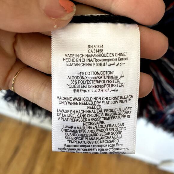 BCBGMaxazria Kathy Striped Boucle Fringe Sweater Dress Size Small - Picture 6 of 8